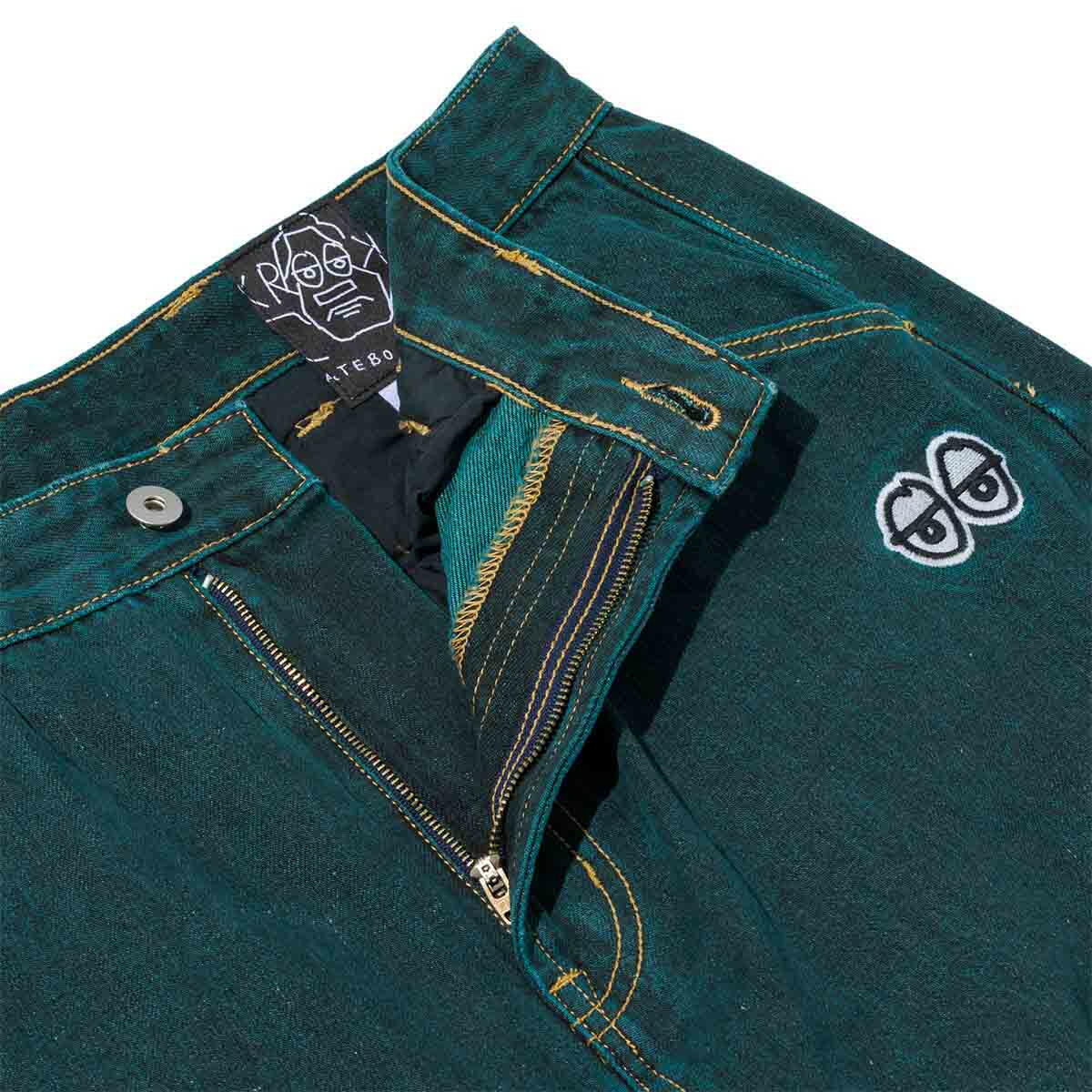 Krooked - Eyes Denim Twill Pants Green Overdye - Image 5