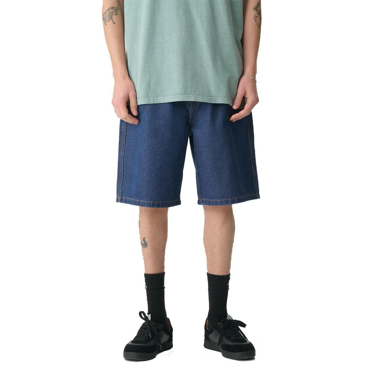 S/Double - Denim Standard Shorts Blue Denim - Image 3